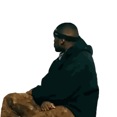 Man Sitting with Headband