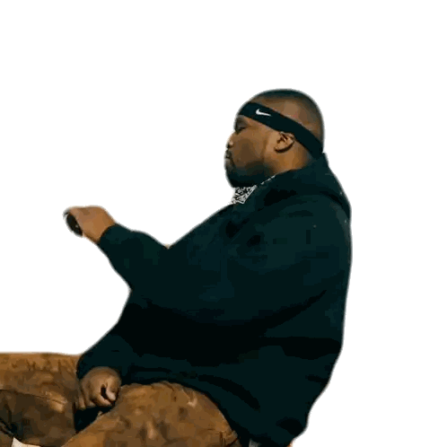 Man Sitting with Nike Headband