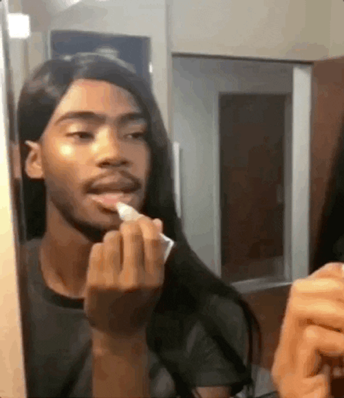 Man Slaying It In The Mirror GIF
