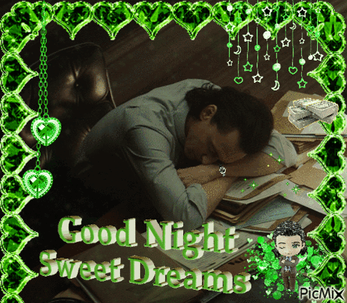 Man Sleeping Good Night Sweet Dreams