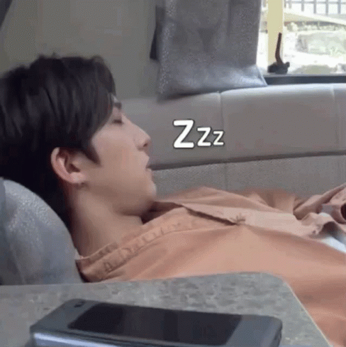 Man Sleeping in Car Saying ZZZ