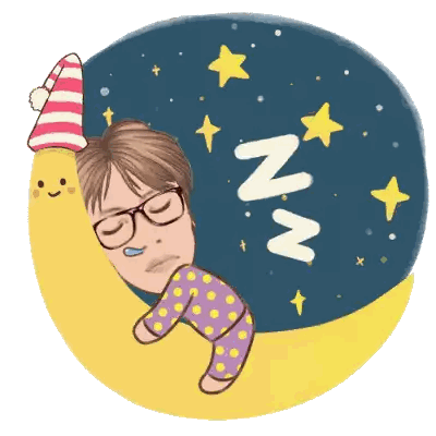 Man Sleeping on Moon