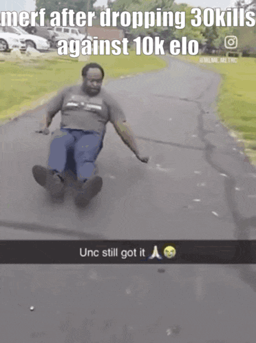 Man Sliding Down Road Merf 30 Kills 10K Elo