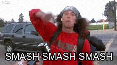 Man Smash His Hands In The Air GIF