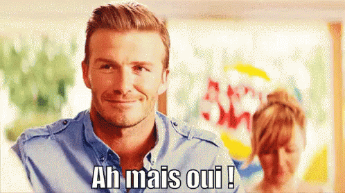 Man Smiling and Saying Ah Mais Oui