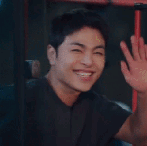 Man Smiling And Waving GIF
