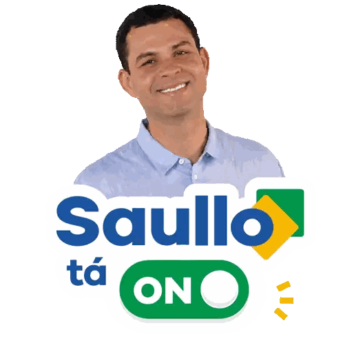 Man Smiling in Front of Saullo Ta Sign