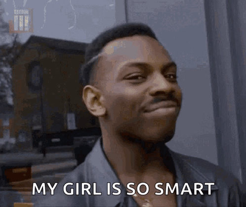 Man Smiling Saying My Girl Is So Smart GIF