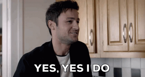 Man Smiling Saying Yes Yes I Do