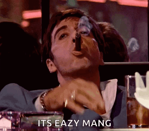 Man Smoking Cigar Its Eazy Mang