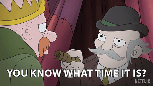 Man Smoking Cigar With You Know What Time It Is GIF