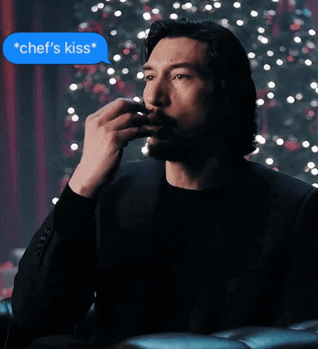 Man Smoking Cigarette Chef's Kiss