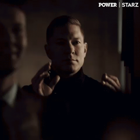 Man Smoking Cigarette In Dark Room Power Starz GIF