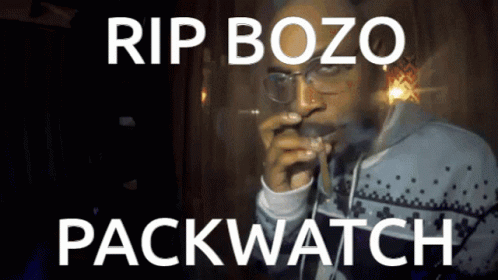 Man Smoking Cigarette Rip Bozo Packwatch GIF
