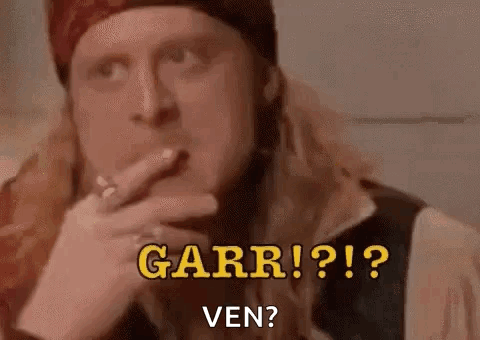 Man Smoking Cigarette Saying Garr ! ? Ven