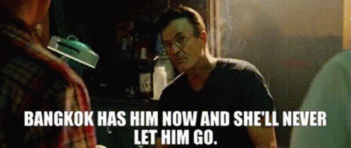 Man Smoking Cigarette Talking About Bangkok GIF