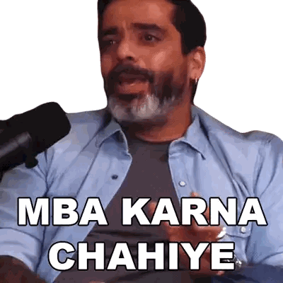 Man Speaking Into Microphone MBA Karna Chahiye