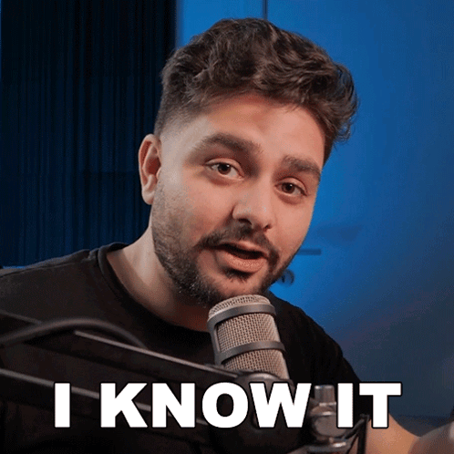 Man Speaking Into Microphone Saying I Know It GIF