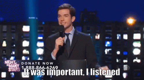 Man Speaking Into Microphone Saying It Was Important I Listened GIF