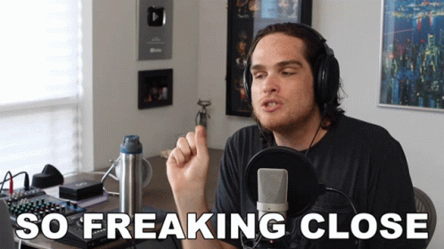 Man Speaking Into Microphone Saying So Freaking Close