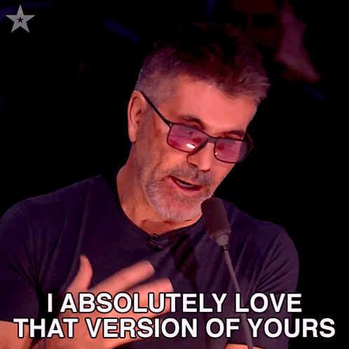 Man Speaking Into Microphone Says I Absolutely Love That Version of Yours