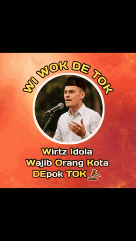 Man Speaking Into Microphone Wi Wok De Tok