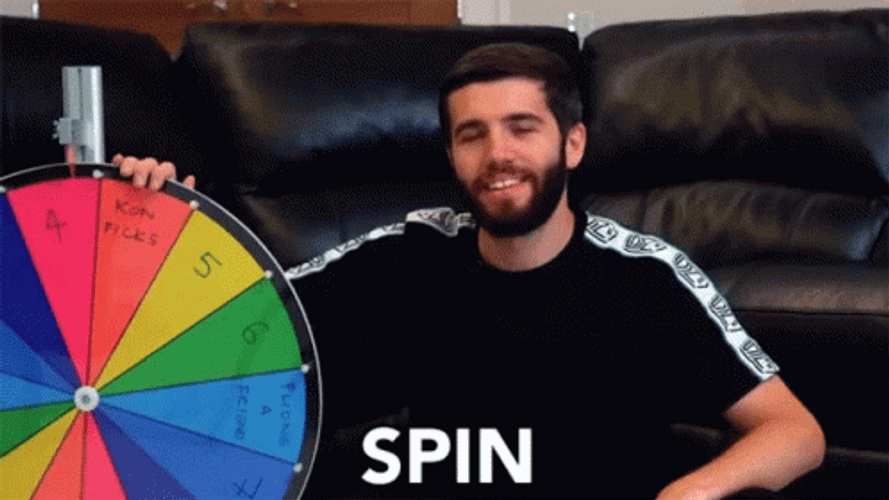 Man Spin The Spinning Wheel GIF
