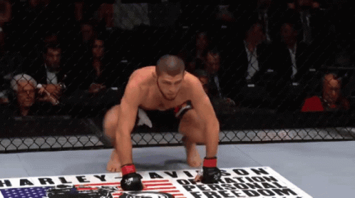 Man Squatting At Harley Davidson Sign GIF