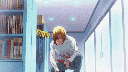 Man Squatting at Sell All Sign