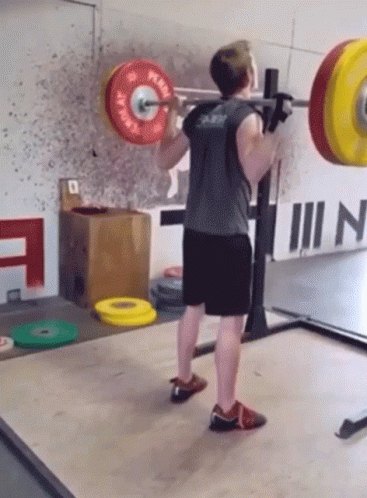 Man Squatting With Barbell Sign III N