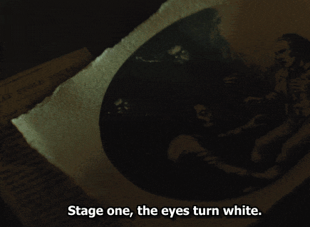 Man Stage One The Eyes Turn White