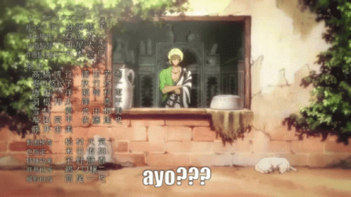 Man Standing at Window Saying Ayo