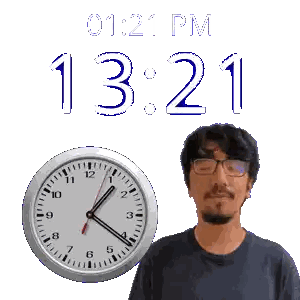 Man Standing Before 1321 PM Clock