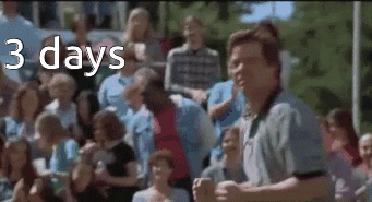 Man Standing Before Crowd With 3 Days