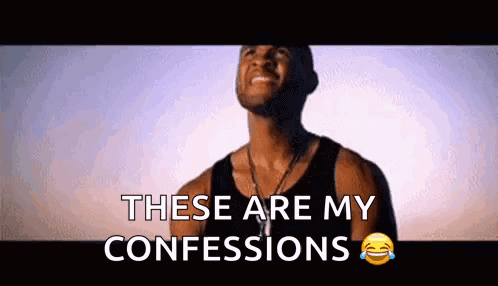 Man Standing In Blue Sky Saying These Are My Confessions GIF