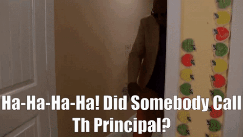 Man Standing In Doorway With Ha Ha Ha GIF