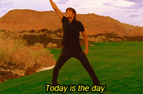 Man Standing in Field Today Is The Day