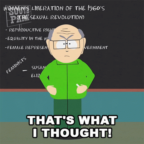 Man Standing in Front of Blackboard Saying What I Thought