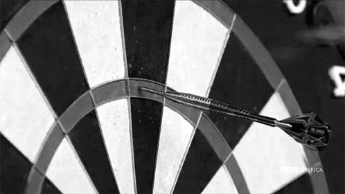 Man Standing in Front of Dart Board Saying Unicorn