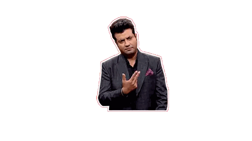 Man Standing in Front of Dhar Aa Beej Logo