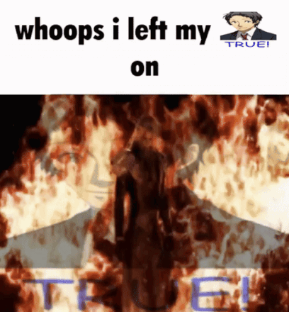 Man Standing in Front of Fire Whoops I Left My Oven On