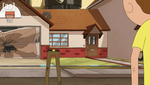 Man Standing in Front of House With Basketball Hoop Saying As