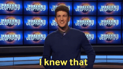 Man Standing In Front Of Jeopardy Screen GIF