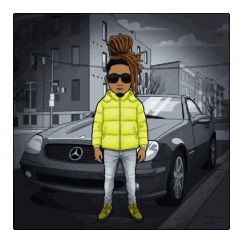 Man Standing in Front of Mercedes