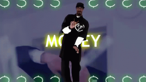 Man Standing in Front of Money Sign