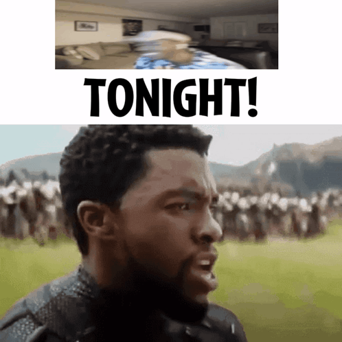 Man Standing in Front of Sign Saying Tonight