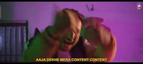 Man Standing in Front of Wall Saying Aaja Dekhe Mera Content