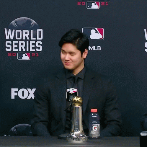 Man Standing in Front of World Series 2021