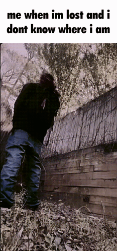 Man Standing in Leaves Me When Im Lost and I