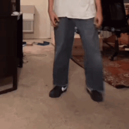Man Standing in Nike Shoes